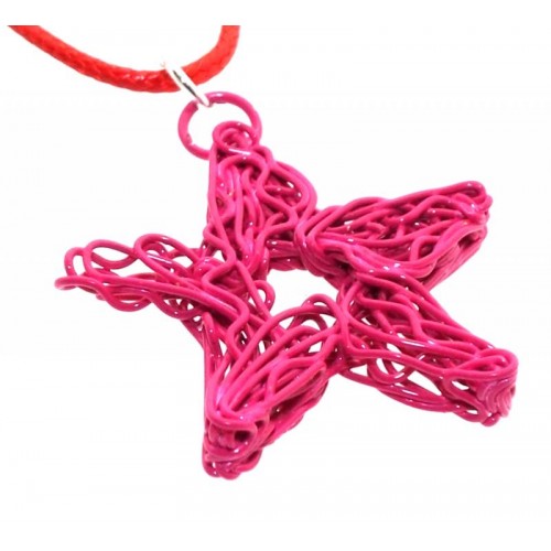 Chaos Wire Star Red Pendant